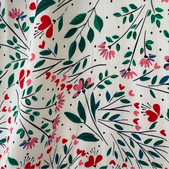 Boden Victoria Midi Dress in Floral Garden Party, Contrasting Belt Size 10 - Picture 15 of 16